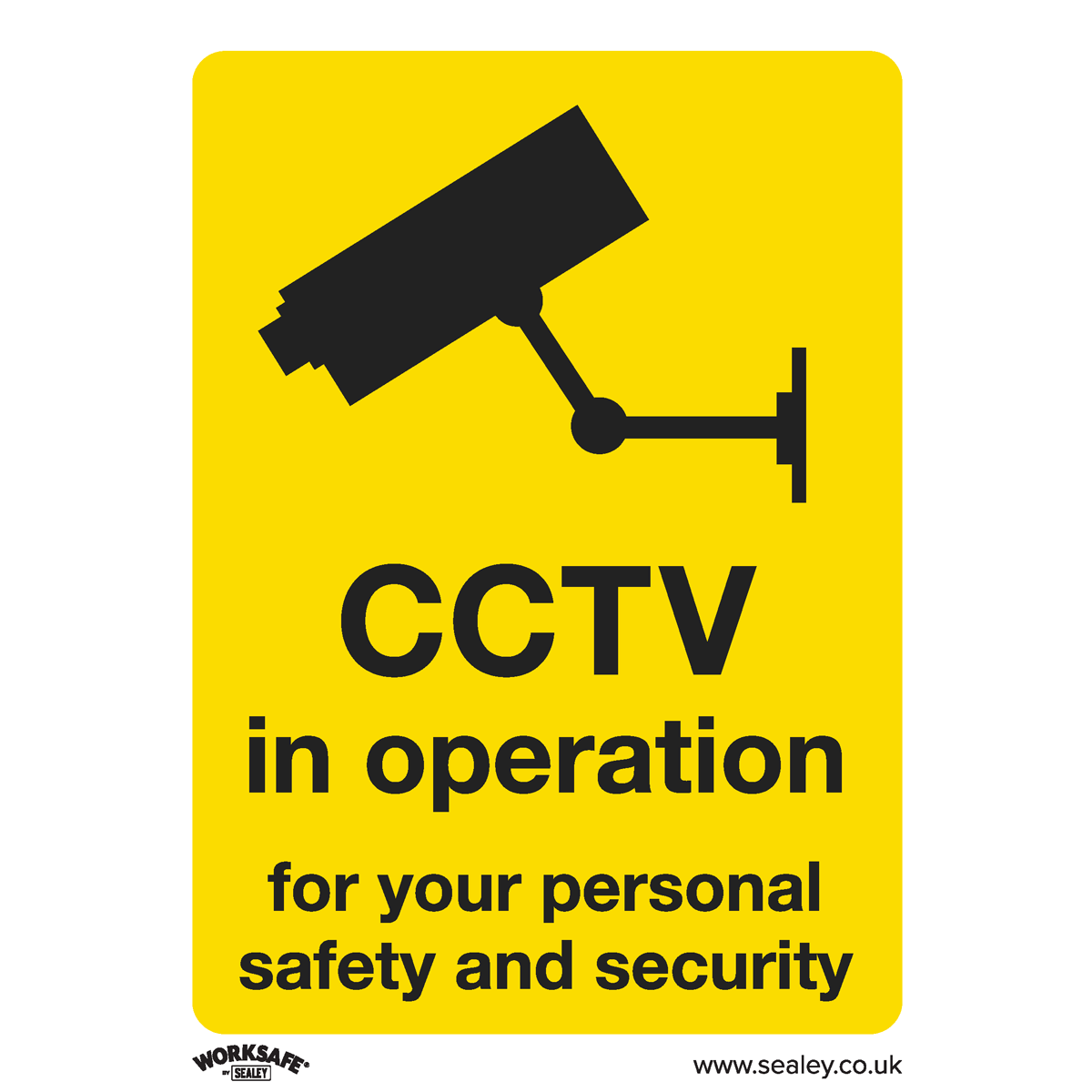 Warning Safety Sign - CCTV - Self-Adhesive Vinyl