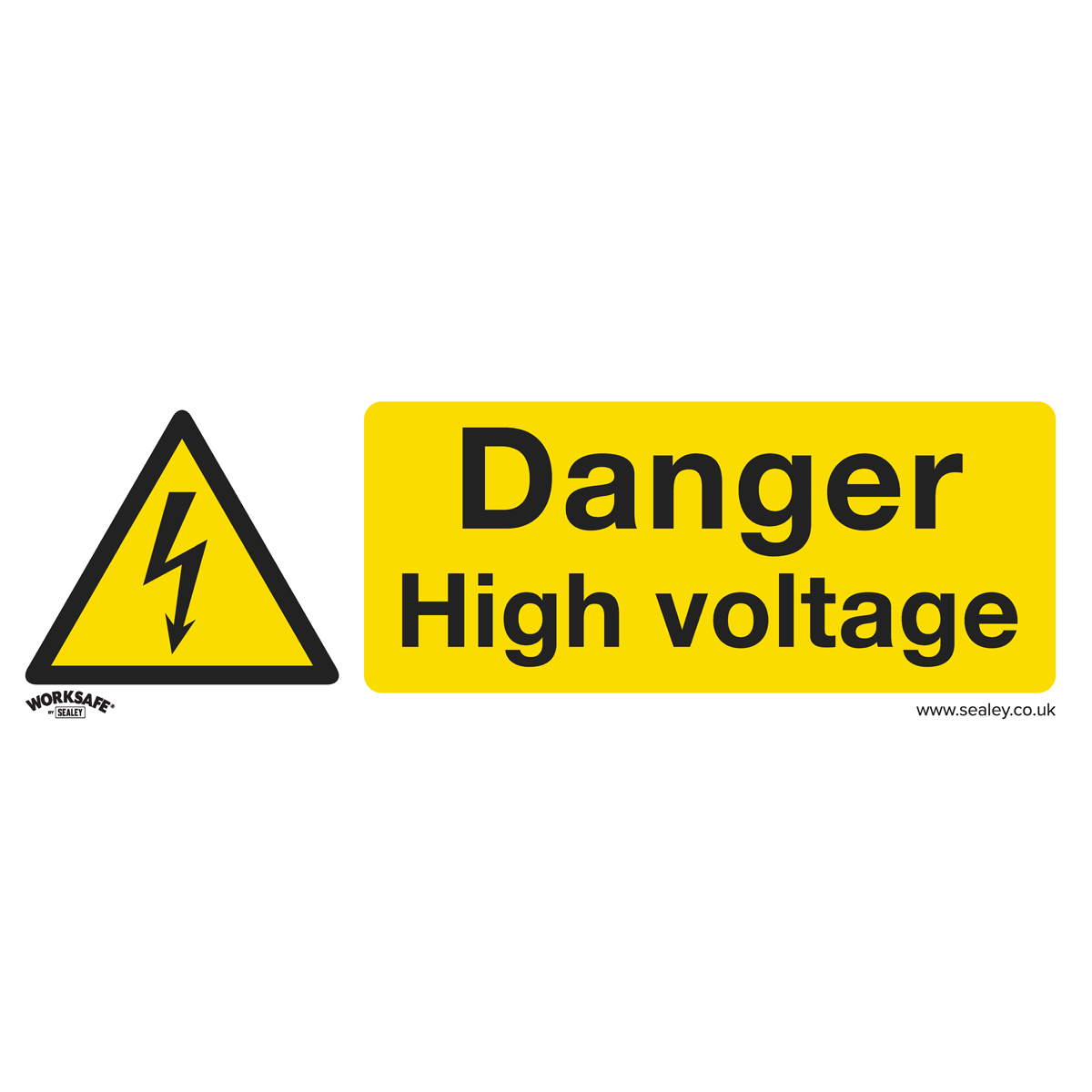 Warning Safety Sign - Danger High Voltage - Self-Adhesive Vinyl