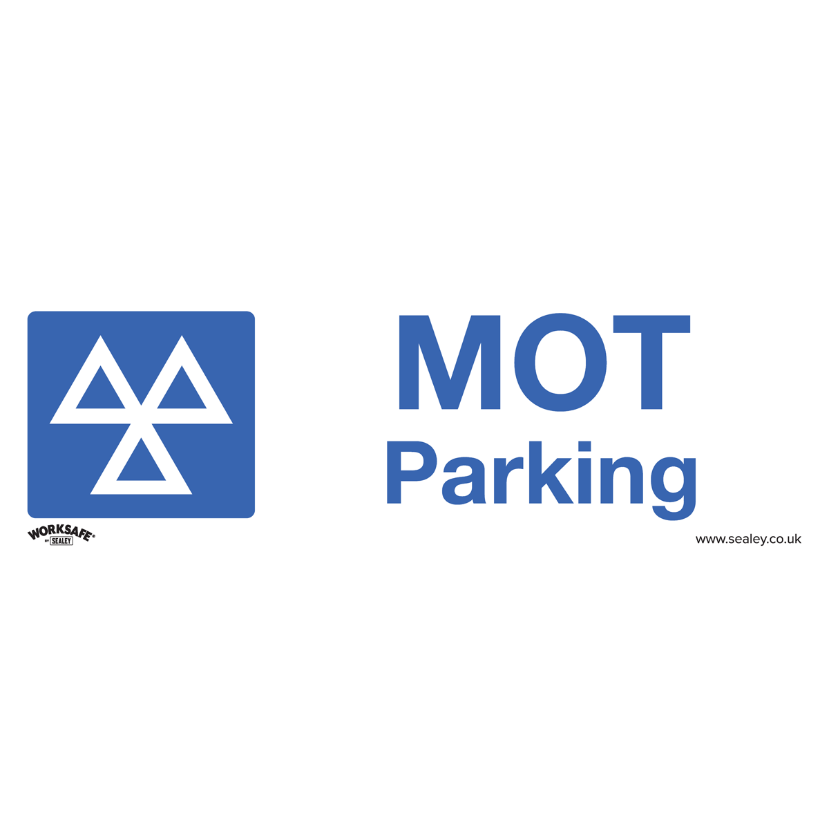 Warning Safety Sign - MOT Parking - Self-Adhesive Vinyl - Pack of 10