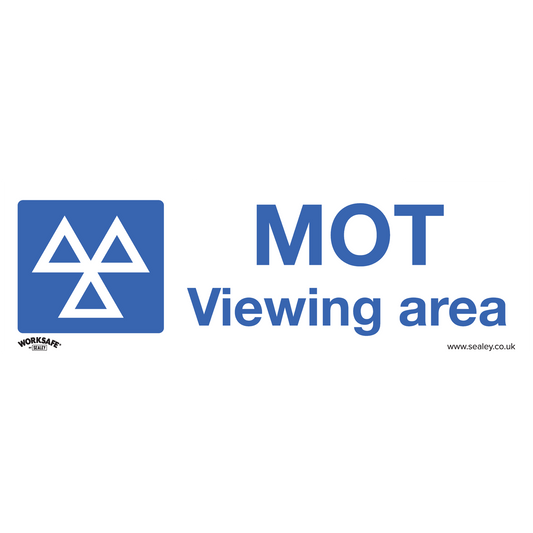 Warning Safety Sign - MOT Viewing Area - Rigid Plastic
