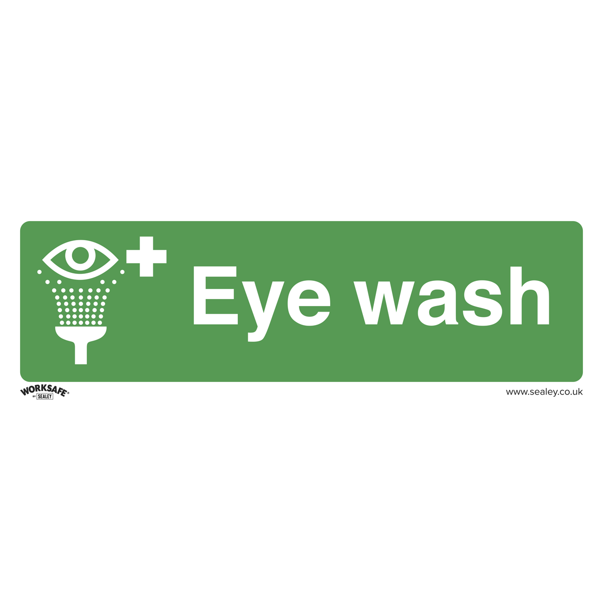 Safe Conditions Safety Sign - Eye Wash - Rigid Plastic - Pack of 10