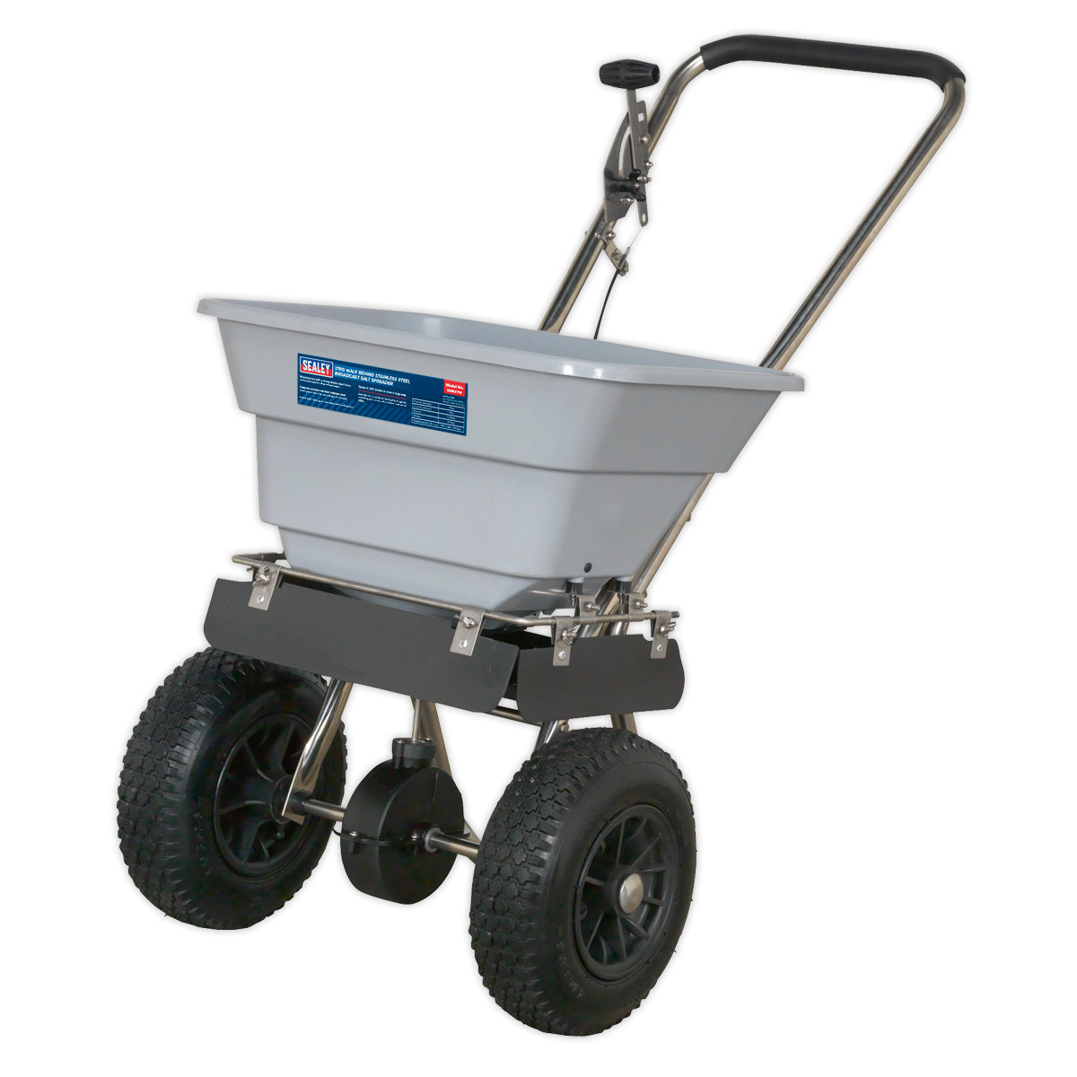 Stainless Steel Broadcast Salt Spreader 37kg Walk Behind