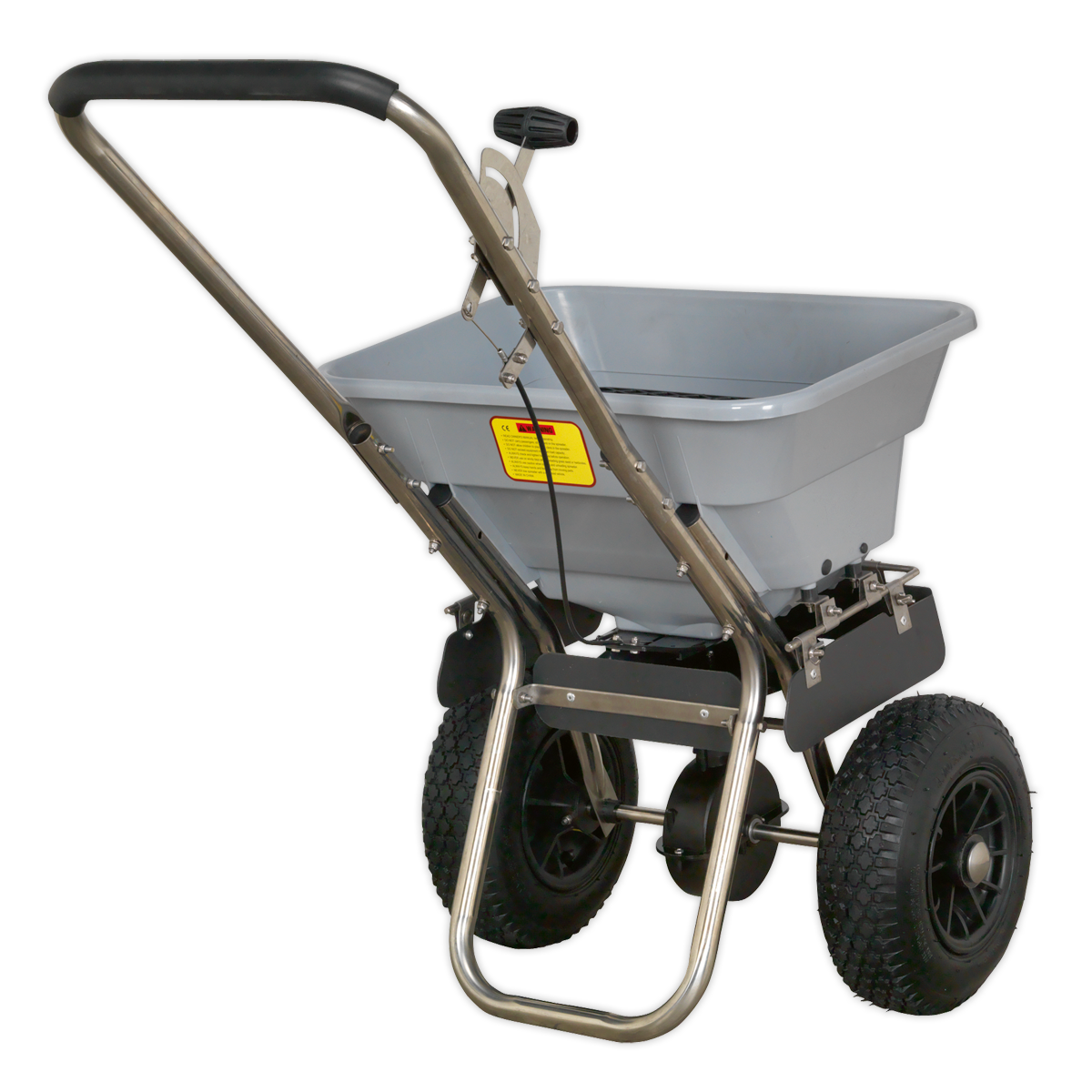 Stainless Steel Broadcast Salt Spreader 37kg Walk Behind