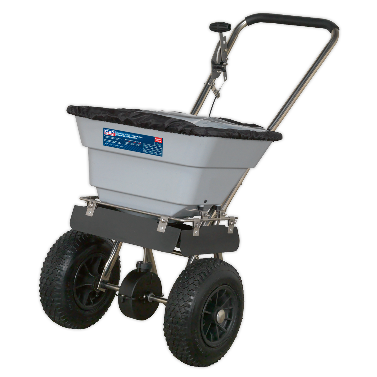 Stainless Steel Broadcast Salt Spreader 37kg Walk Behind