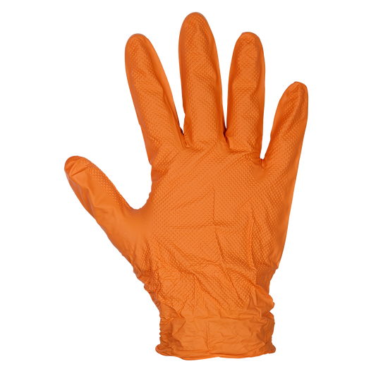 Orange Diamond Grip Extra-Thick Nitrile Powder-Free Gloves X-Large - Pack of 50