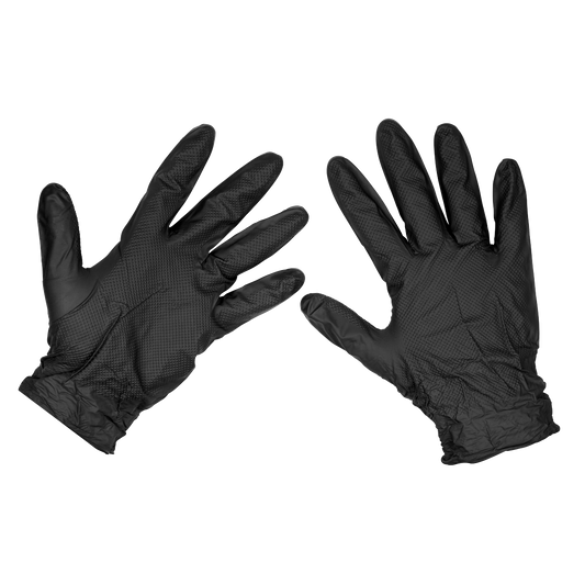 Black Diamond Grip Extra-Thick Nitrile Powder-Free Gloves Large - Pack of 50