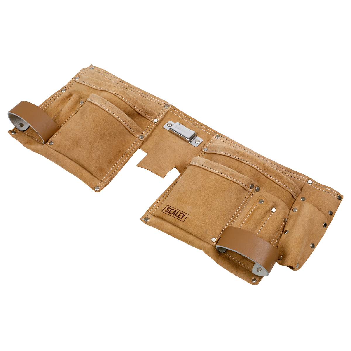 Double Pouch Leather Tool Belt