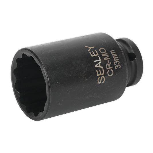 Impact Socket 33mm Bi-Hex Deep 1/2"Sq Drive