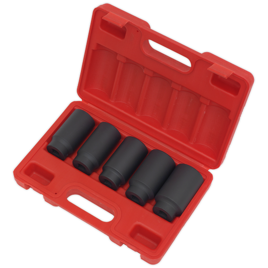 Impact Hub Nut Socket Set 5pc 1/2"Sq Drive