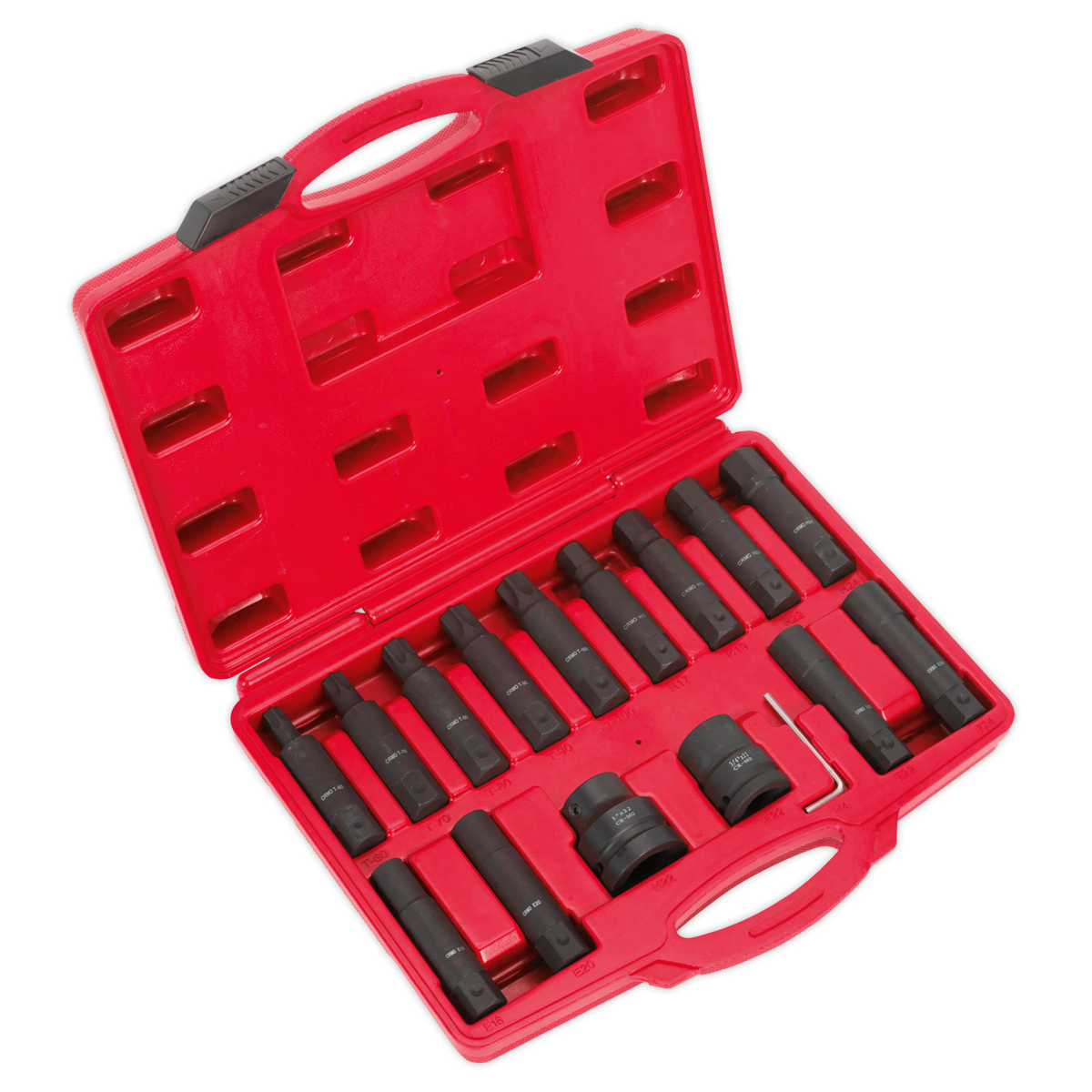 Impact Hex, TRX-Star* & TRX-Star* Female Socket Bit Set 16pc 3/4" & 1"Sq Drive