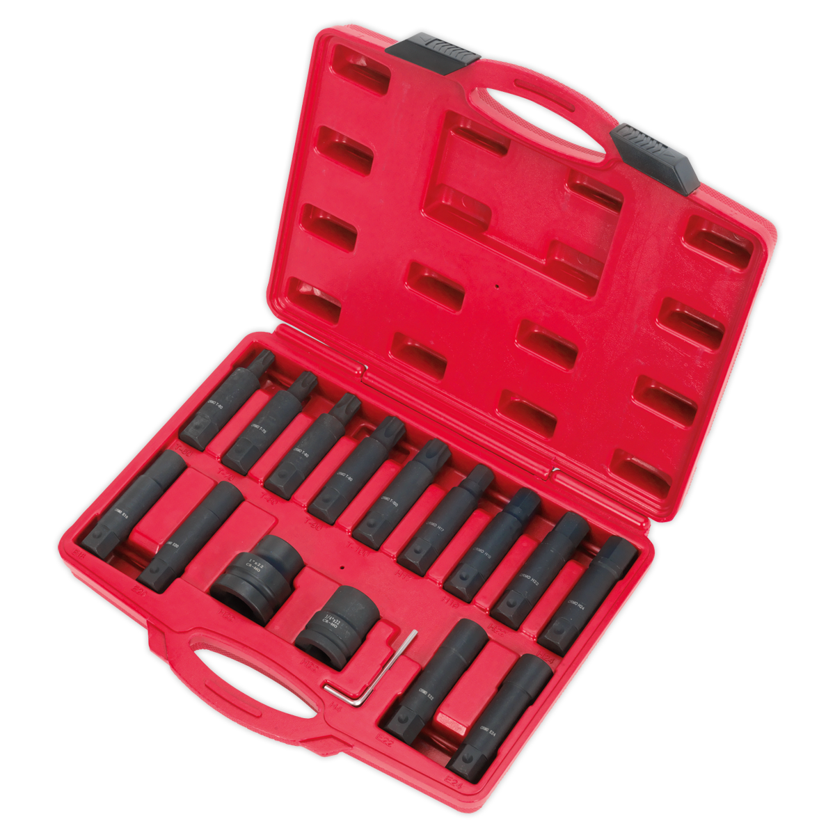 Impact Hex, TRX-Star* & TRX-Star* Female Socket Bit Set 16pc 3/4" & 1"Sq Drive