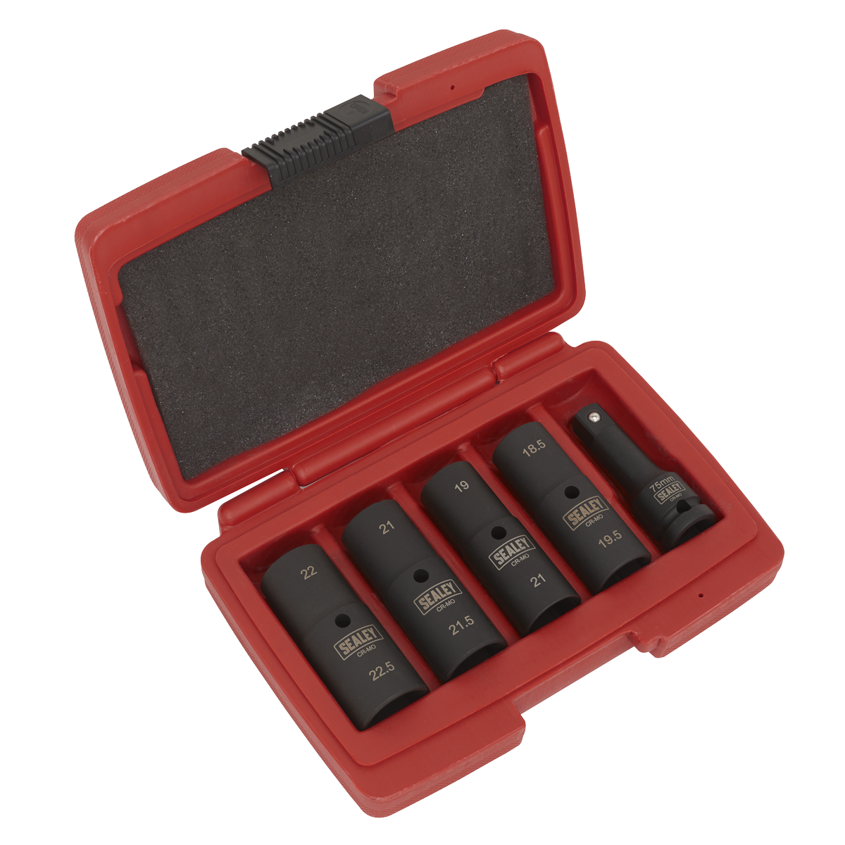 Impact Socket Set 1/2"Sq Drive 77mm Double Ended 18.5 x 22.5mm - 5pc