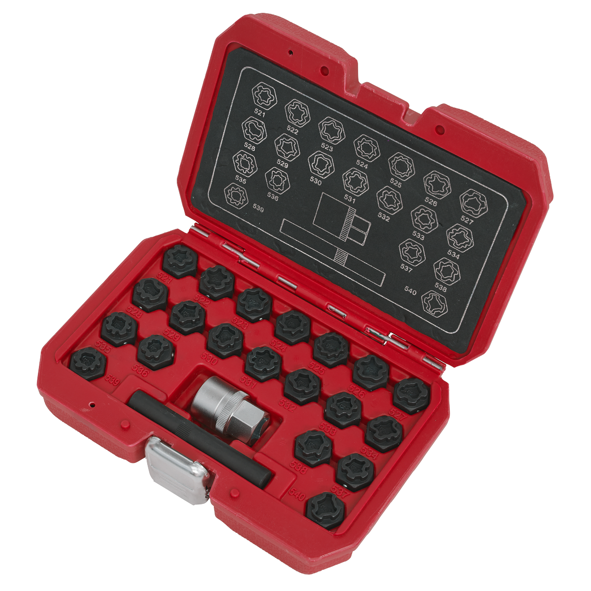 Locking Wheel Nut Key Set 22pc - VAG