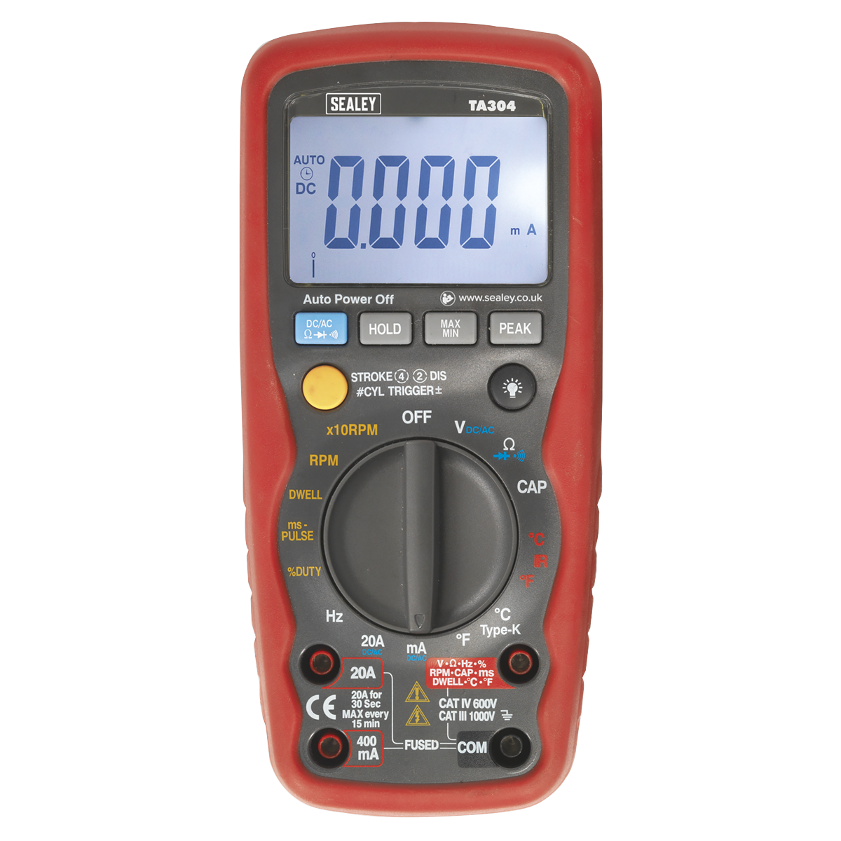 Digital Automotive Analyser 15-Function with Inductive Coupler/Infrared Temperature Probe