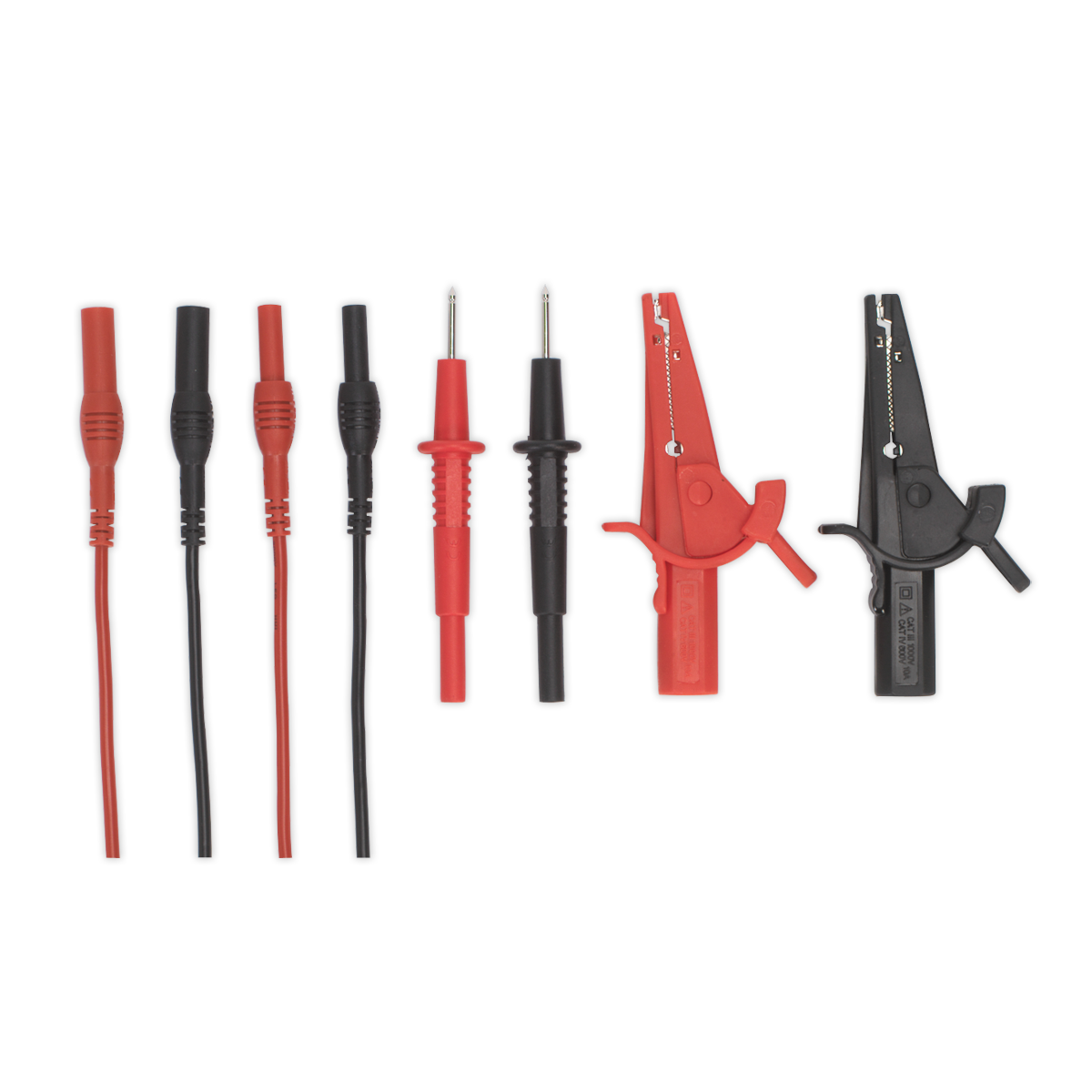 Automotive Test Lead & Crocodile Clip Set 6pc