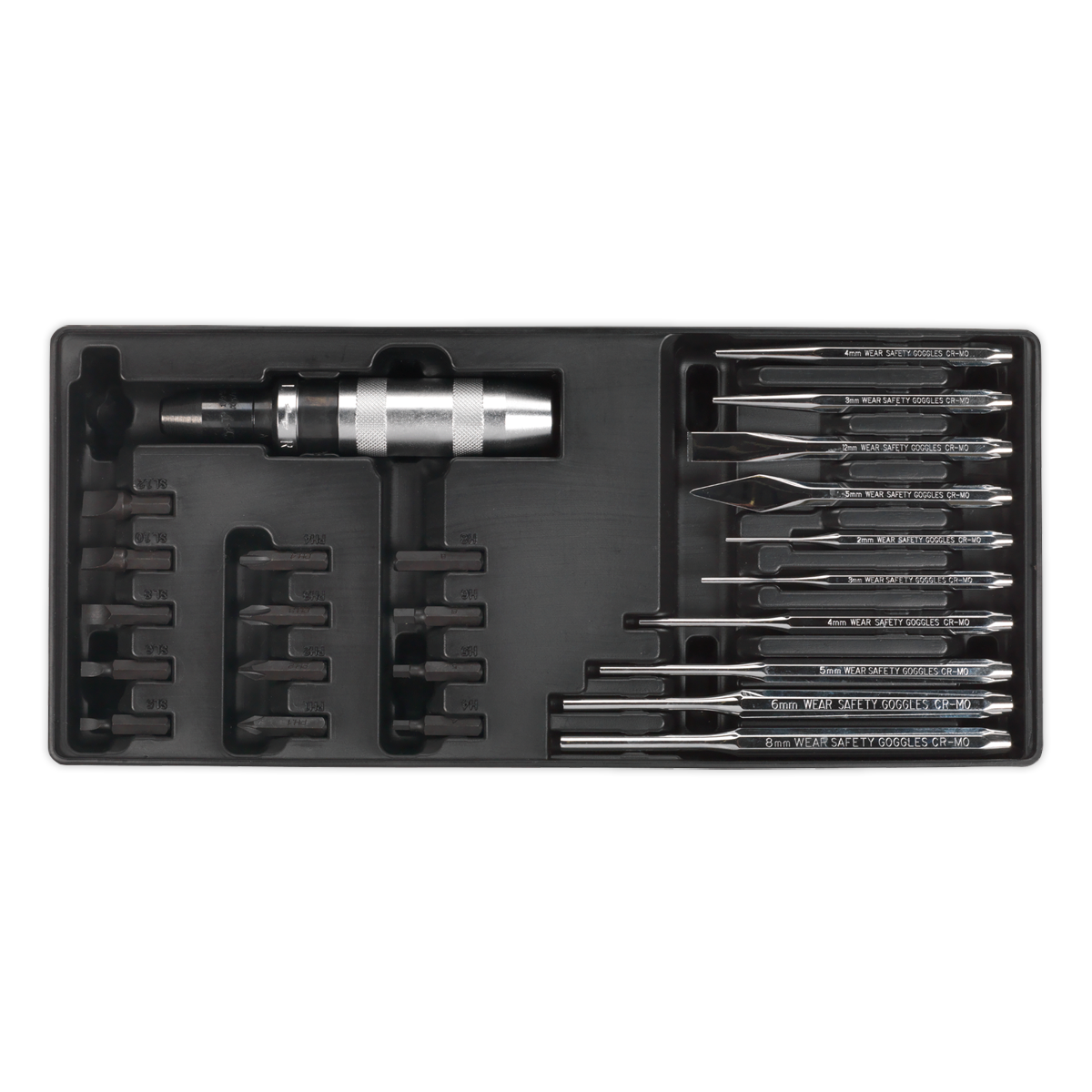 Tool Tray with Punch & Impact Driver Set 25pc