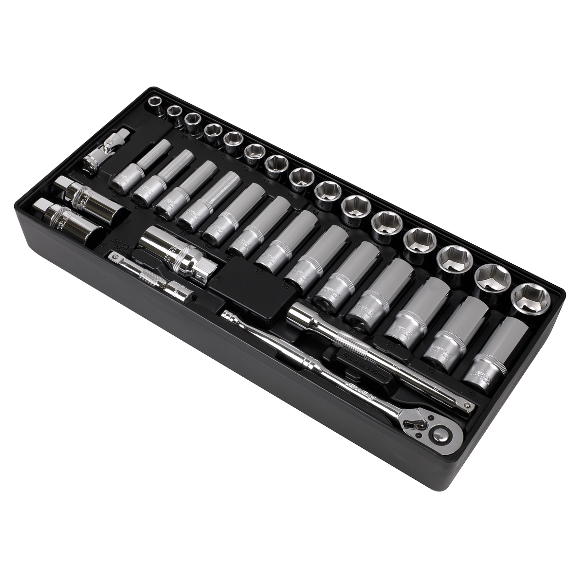 Tool Tray with Socket Set 35pc 3/8"Sq Drive