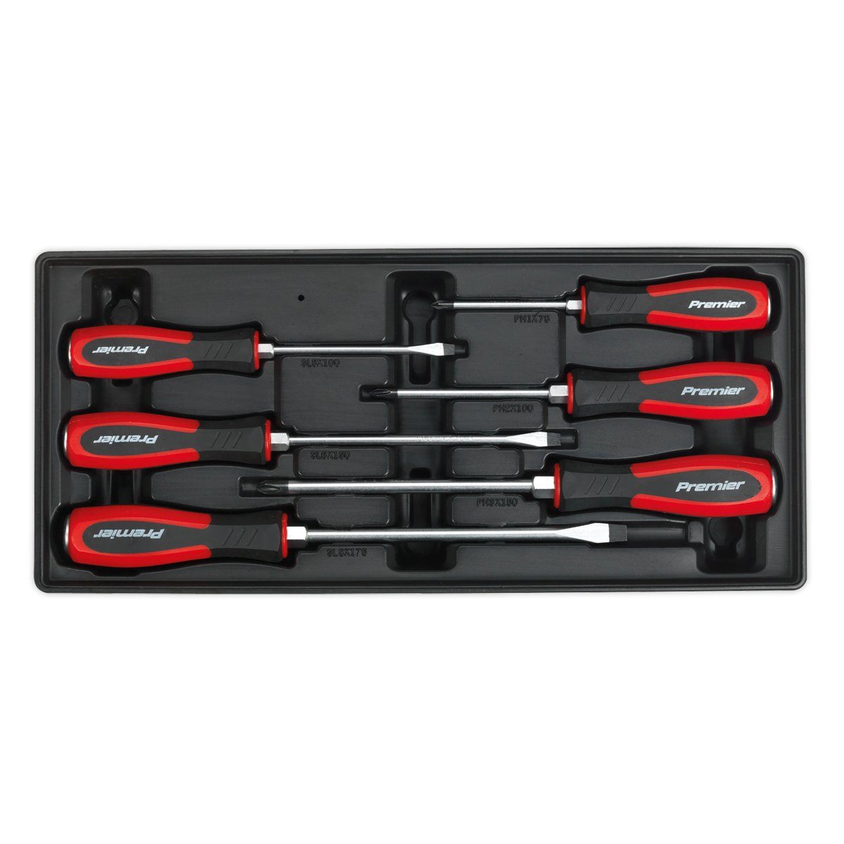 Tool Tray with Hammer-Thru Screwdriver Set 6pc