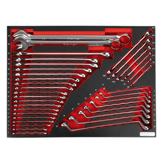 Tool Tray with Spanner Set 35pc