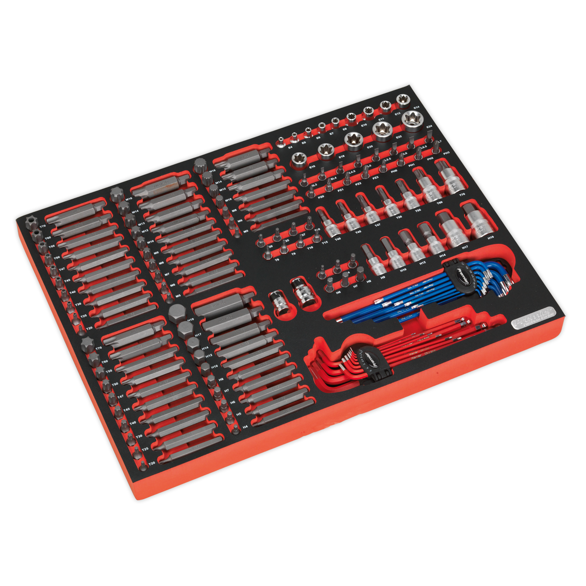 Tool Chest Combination 14 Drawer with Ball-Bearing Slides - Red & 446pc Tool Kit