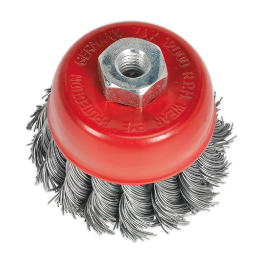 Twist Knot Wire Cup Brush Ø65mm M10 x 1.25mm