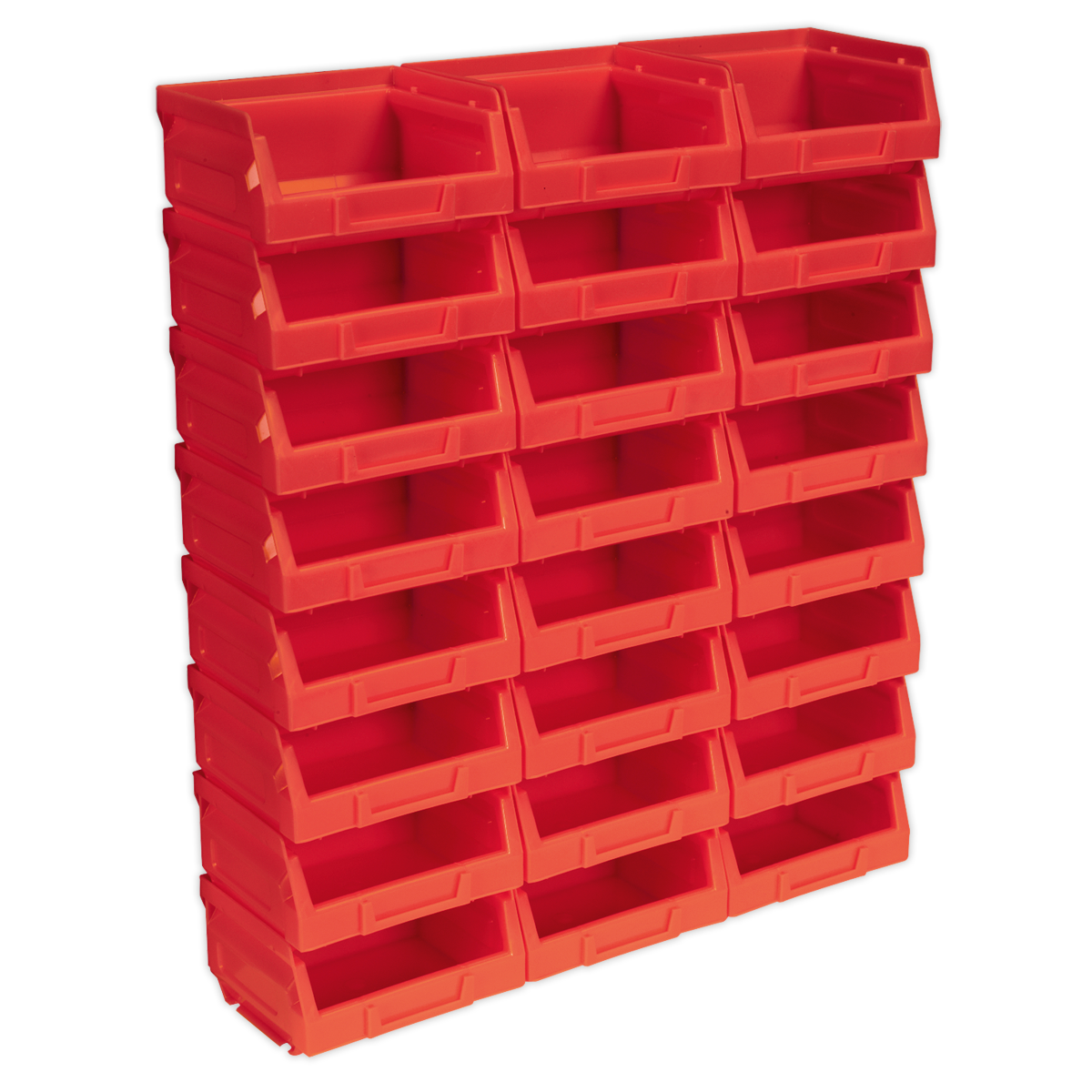 Plastic Storage Bin 105 x 85 x 55mm - Red Pack of 24