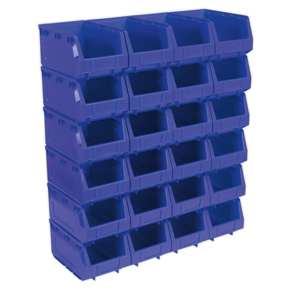 Plastic Storage Bin 150 x 240 x 130mm - Blue Pack of 24