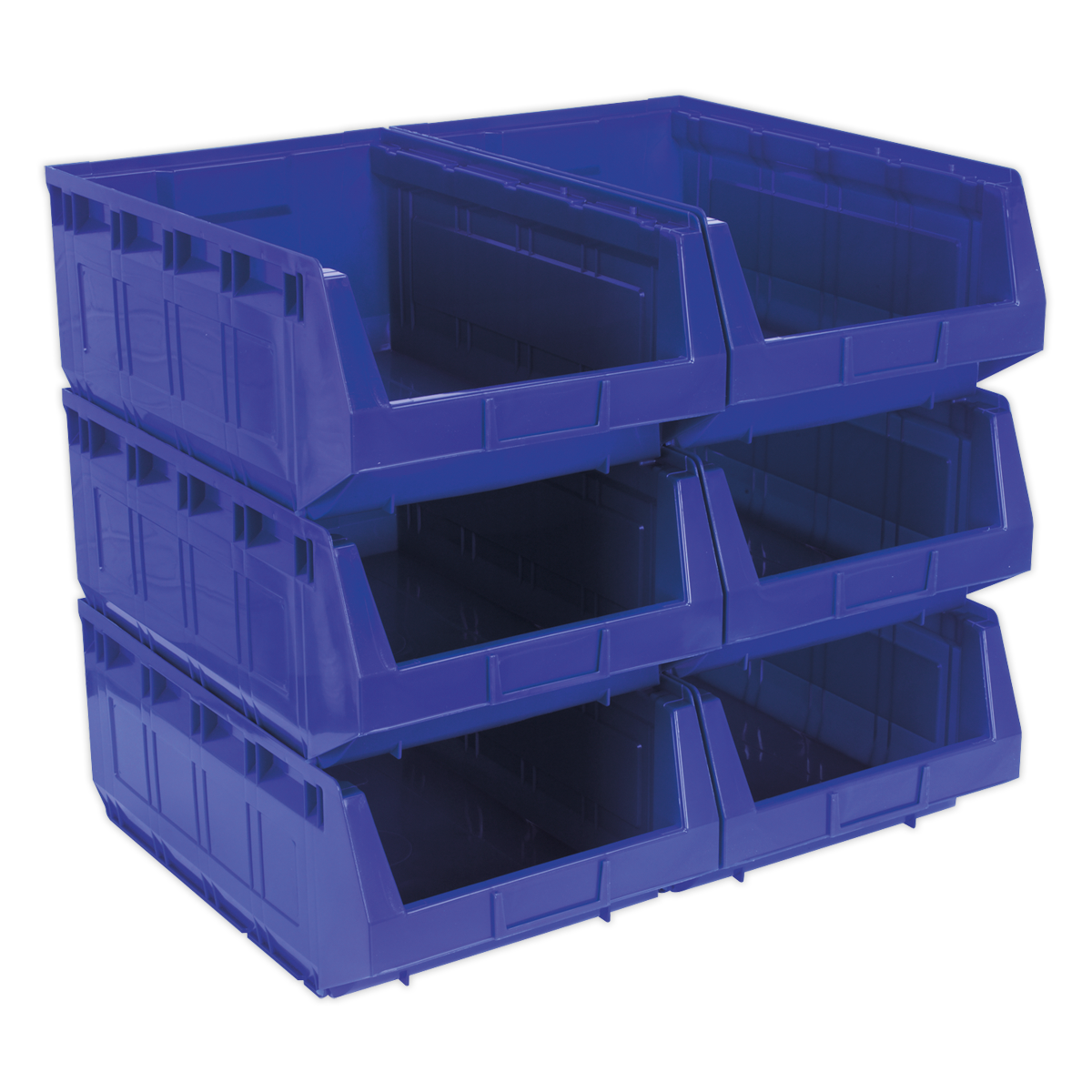 Plastic Storage Bin 310 x 500 x 190mm - Blue Pack of 6