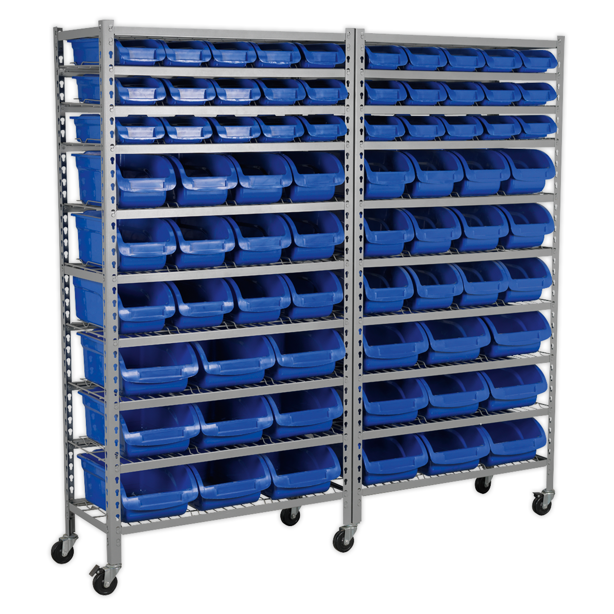 Mobile Bin Storage System 72 Bins