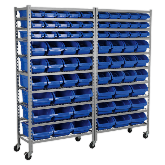 Mobile Bin Storage System 72 Bins