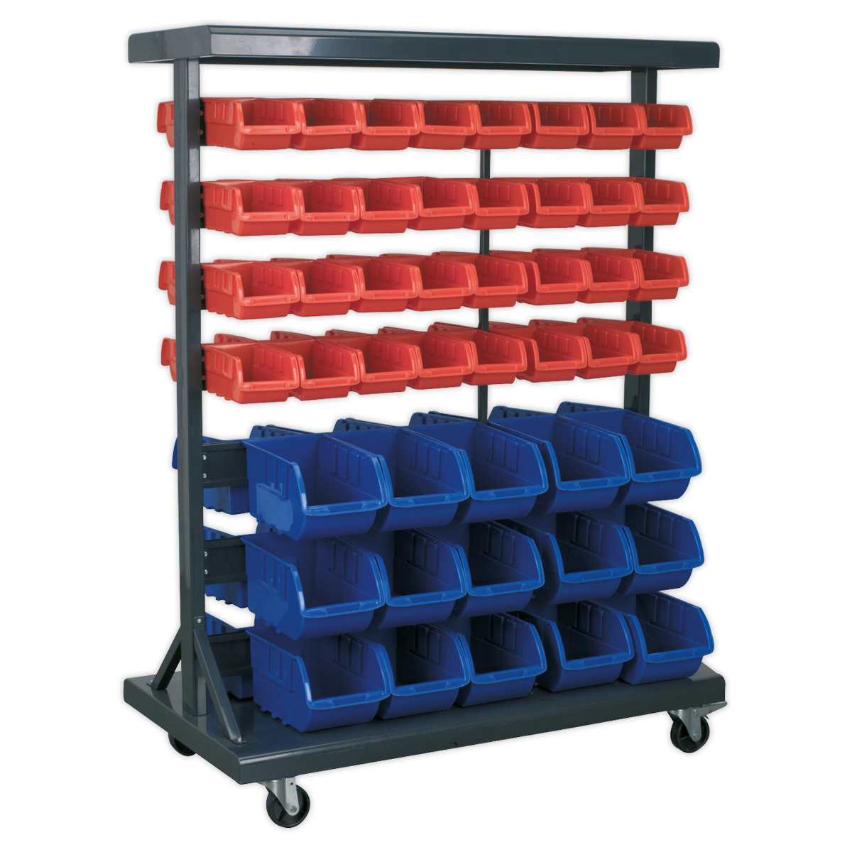 Mobile Bin Storage System with 94 Bins