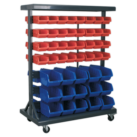 Mobile Bin Storage System with 94 Bins