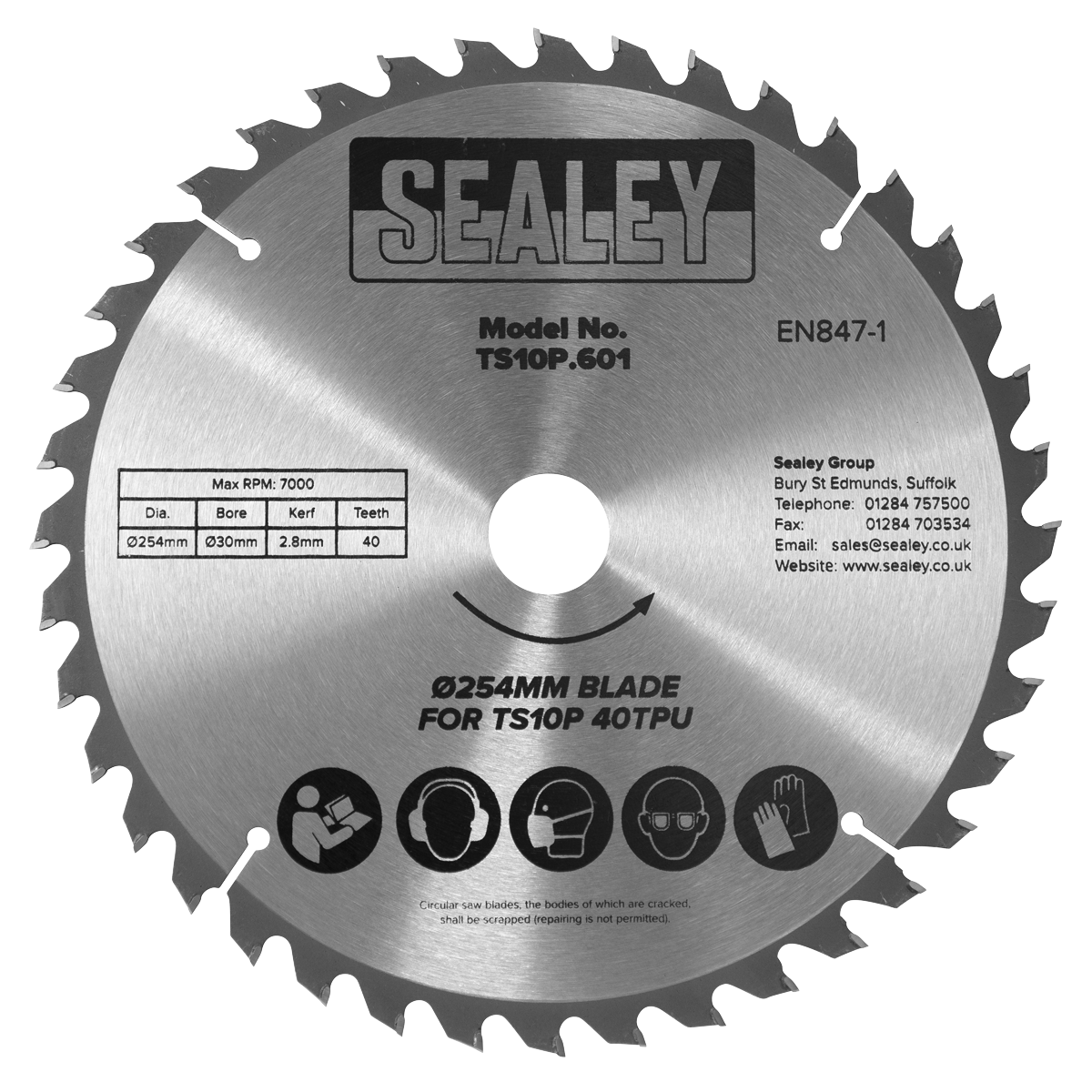 Blade Ø254mm x 2.8mm/Ø30mm Bore 40tpu