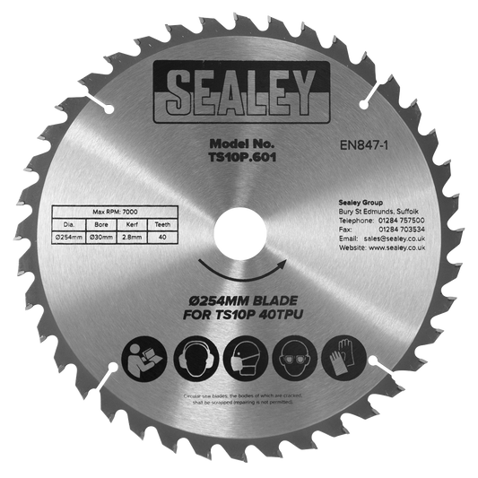 Blade Ø254mm x 2.8mm/Ø30mm Bore 40tpu