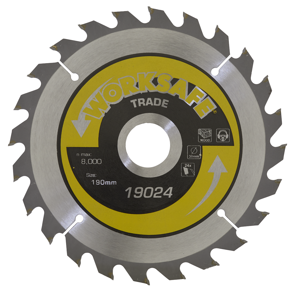 Trade Circular Saw Blade Ø190 x 30mm - 24tpu