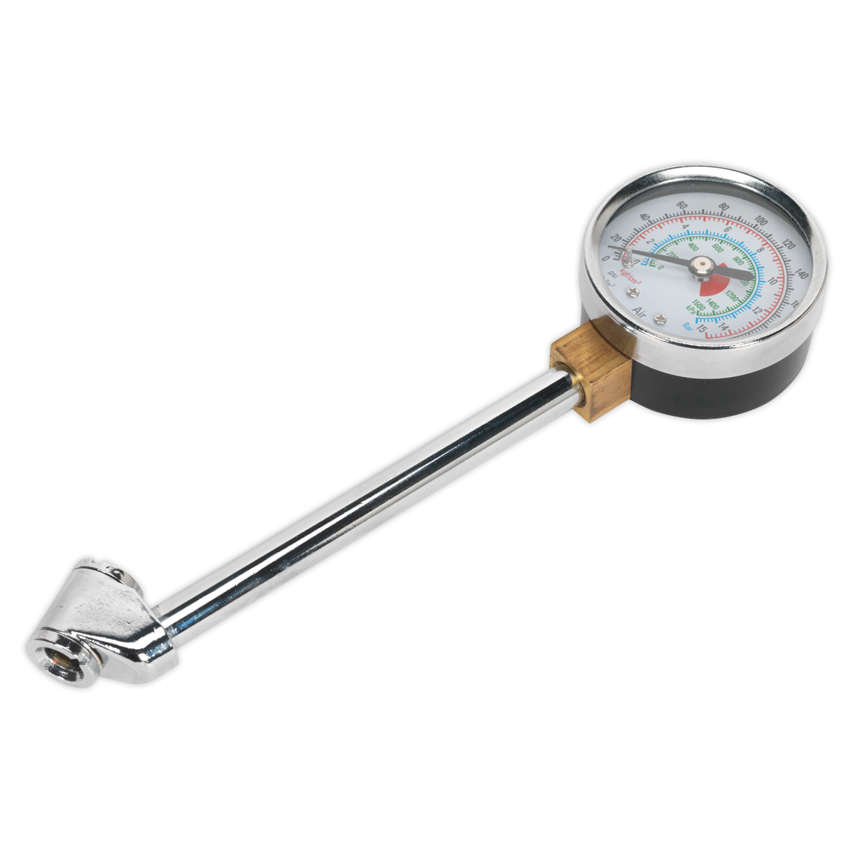 Twin Connector Tyre Pressure Gauge 0-220psi