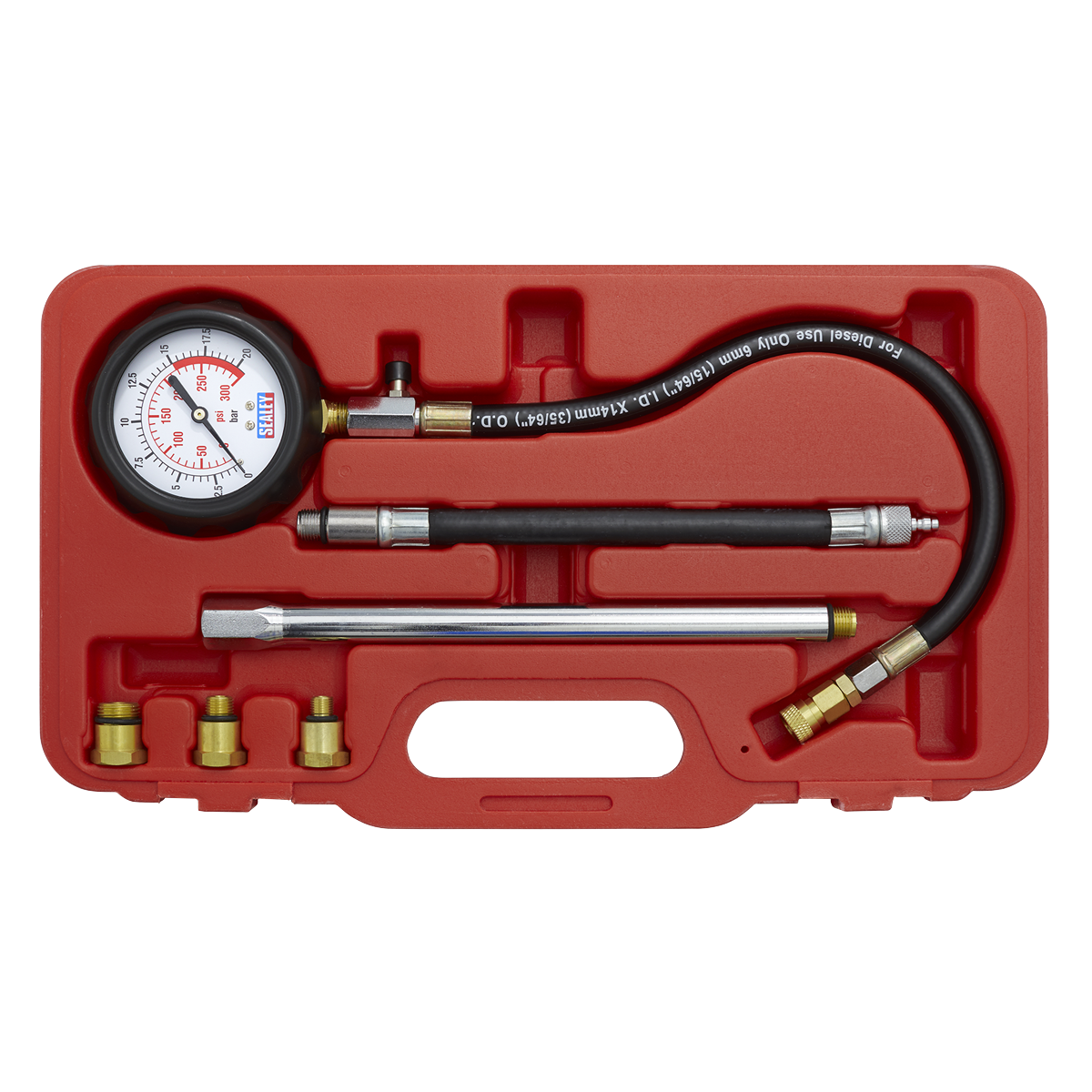 Petrol Engine Compression Tester Deluxe Kit 6pc