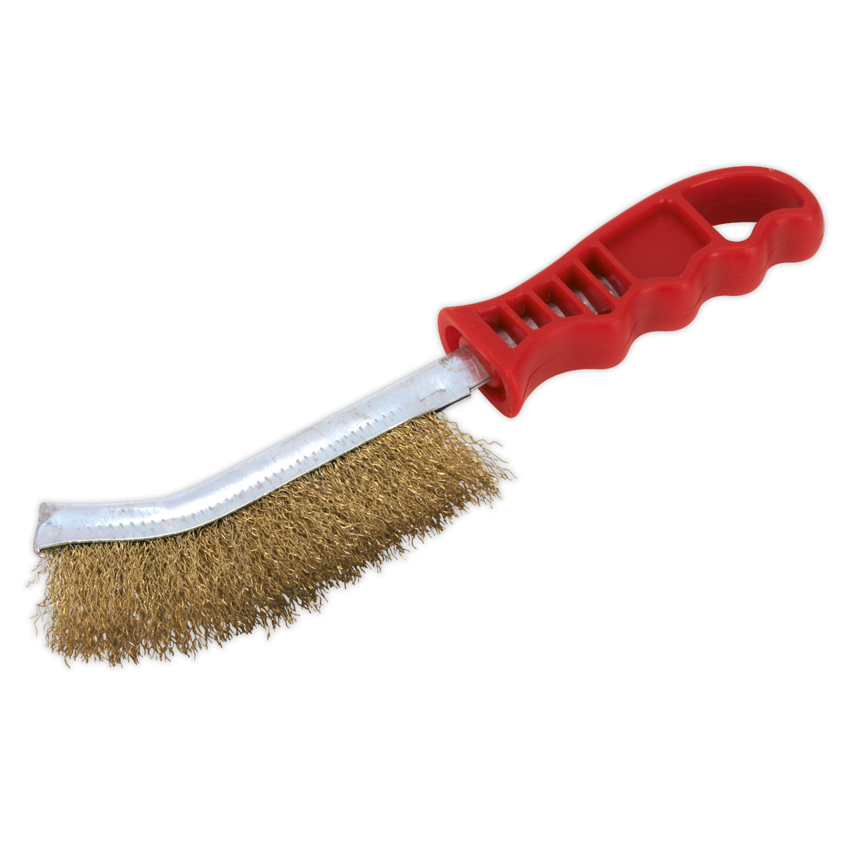 Wire Brush Brassed Steel Plastic Handle