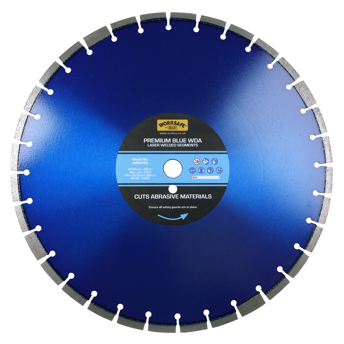 Premium Blue WDA Diamond Blade Ø450 x 25mm