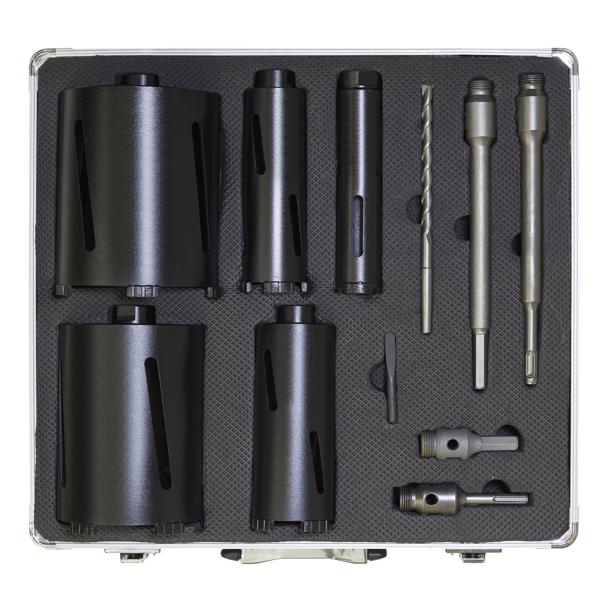 Diamond 5 Core Kit (Ø38, 52 ,65, 117, 127mm Cores with Adaptors)