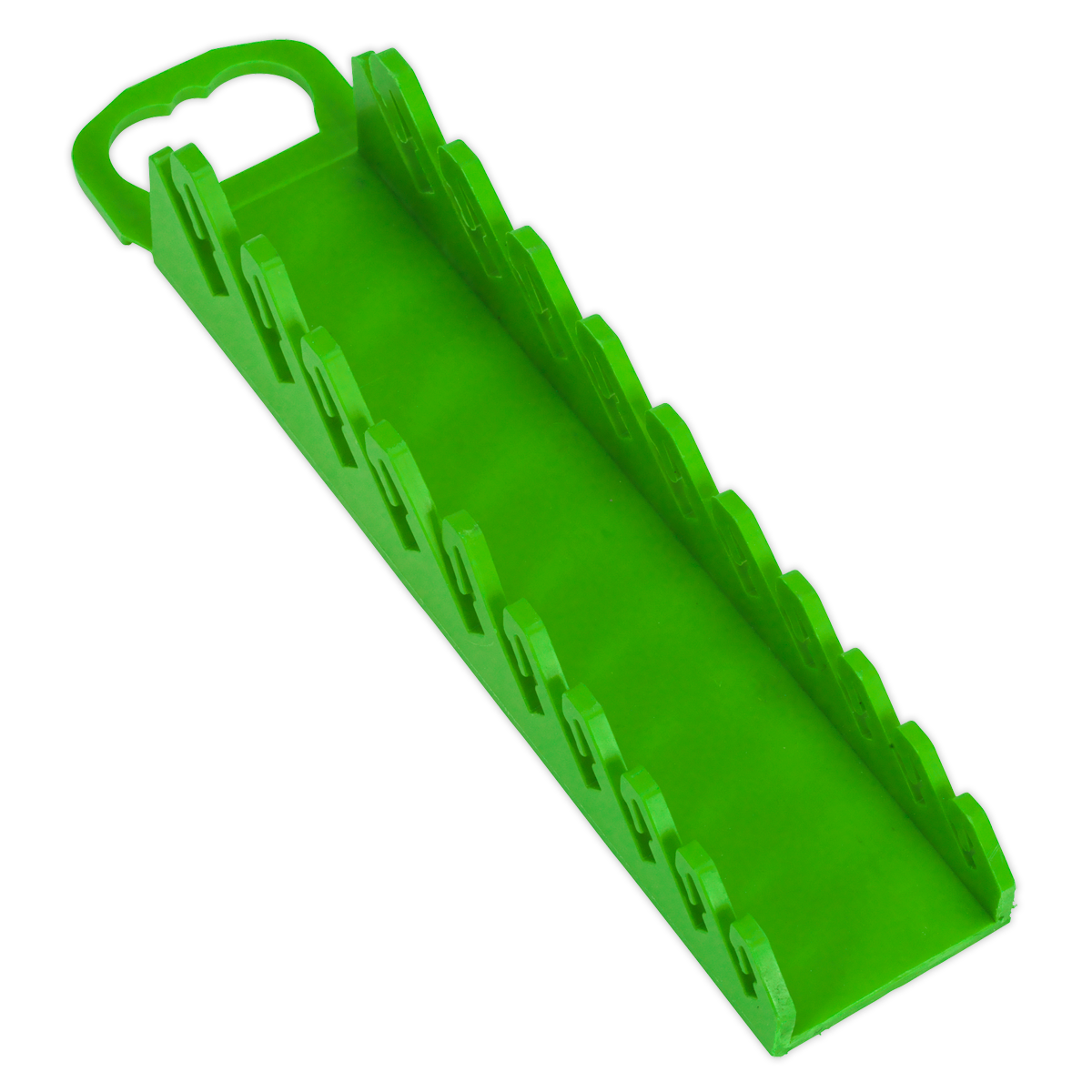 Spanner Rack Capacity 10 Stubby Spanners - Hi-Vis Green