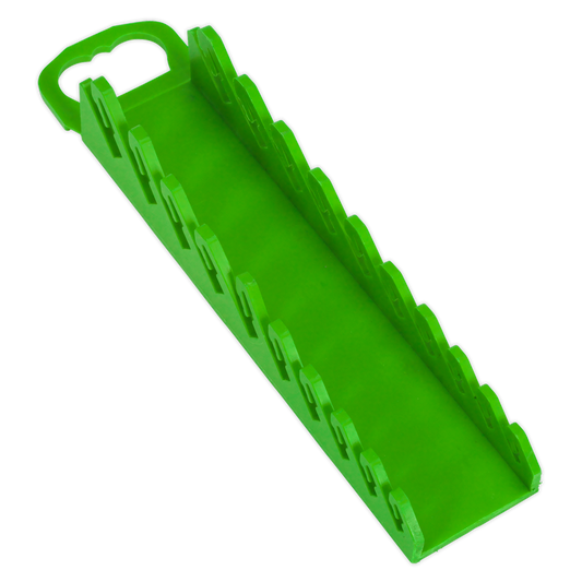 Spanner Rack Capacity 10 Stubby Spanners - Hi-Vis Green