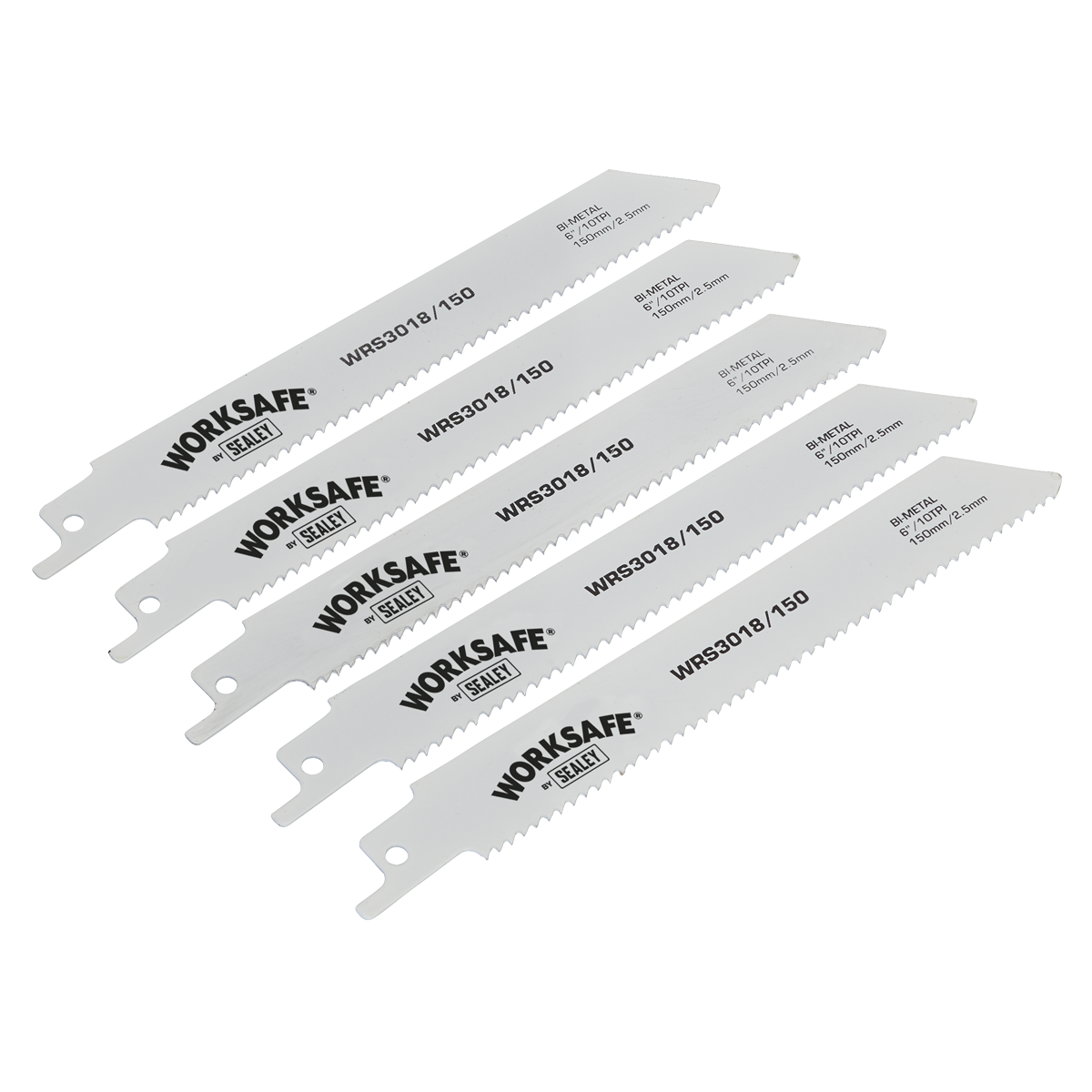 Reciprocating Saw Blade 150mm 10tpi - Pack of 5